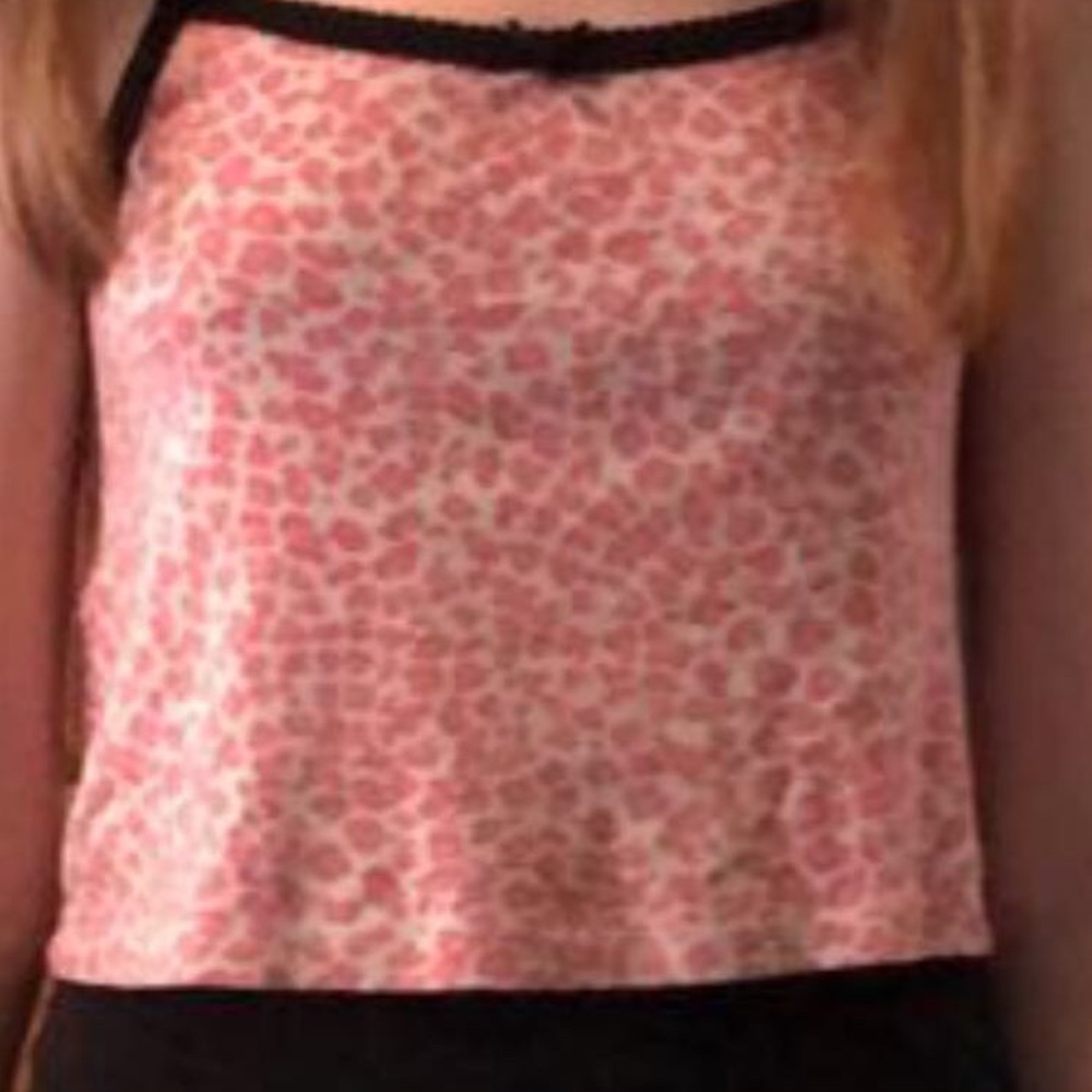 Brandy Melville Pink Cheetah Print Tank Top